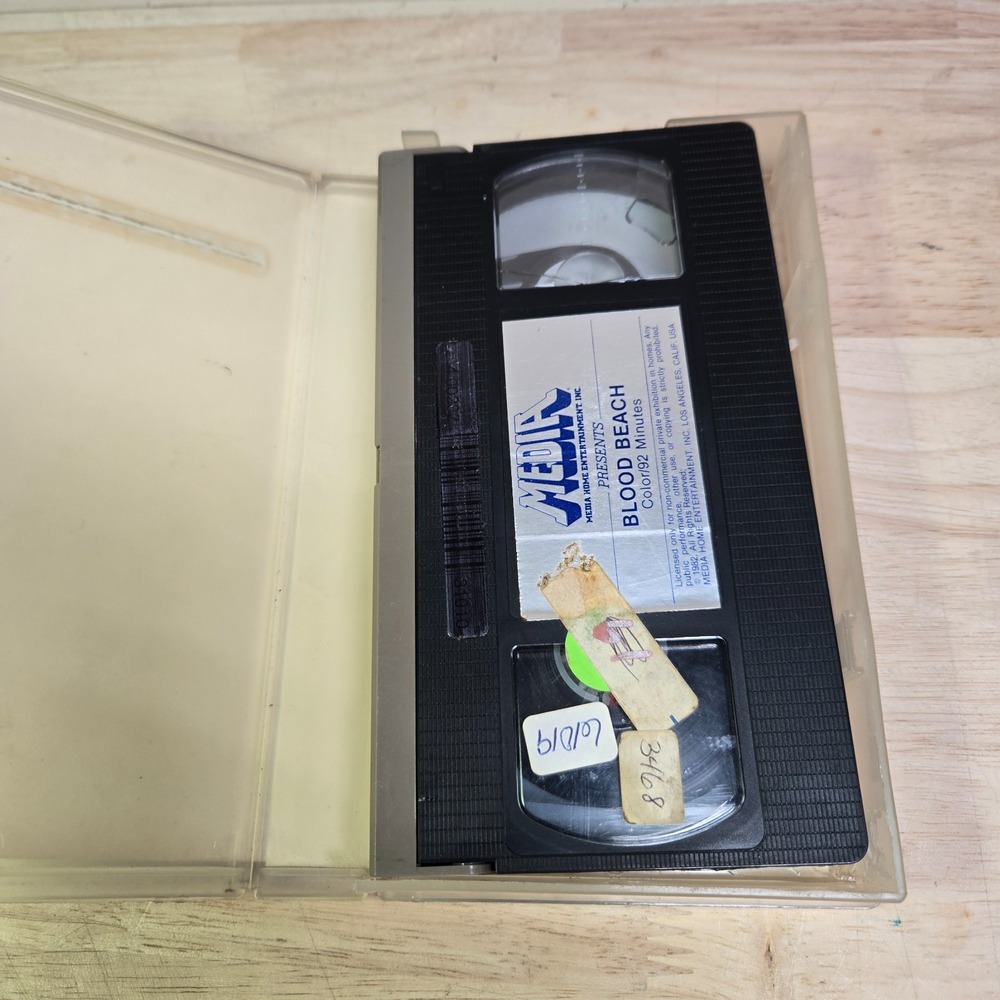 Blood Beach VHS Tape Horror Media Home Entertainment wrong but cool case